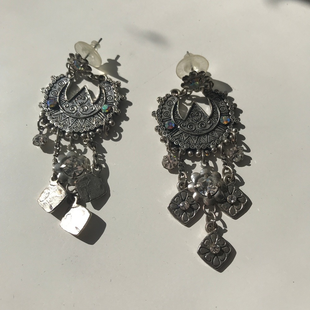 Sparkling Rhinestone Earrings - Picture 8 of 8